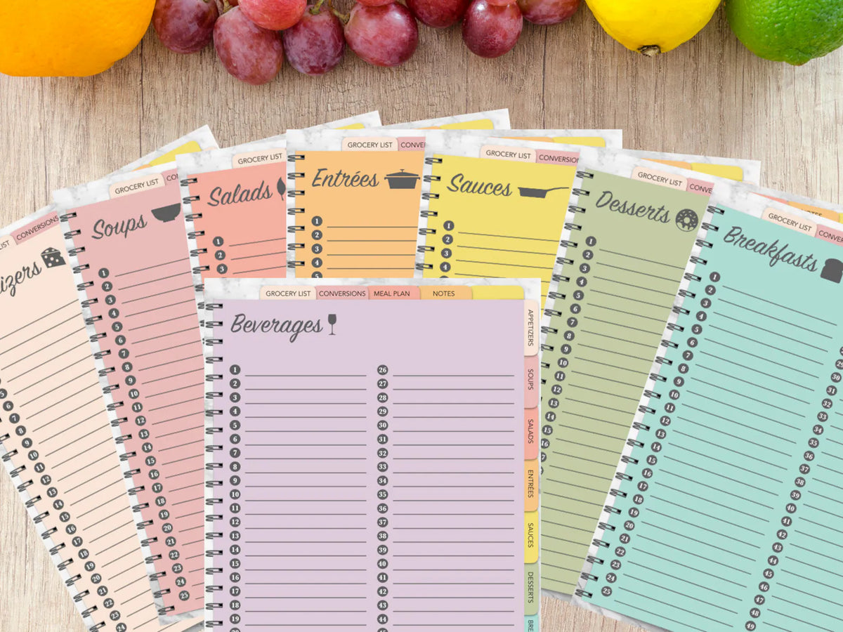 Digital Recipe Book - Hyperlinked Goodnotes Vertical Planner