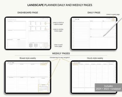 Digital planner, Goodnotes planner, iPad planner, Notability planner, Dated digital planner, Digital calendar