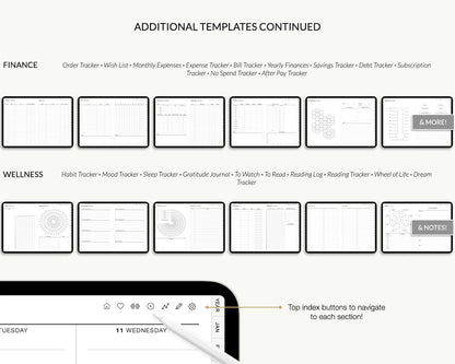 Digital planner, Goodnotes planner, iPad planner, Notability planner, Dated digital planner, Digital calendar