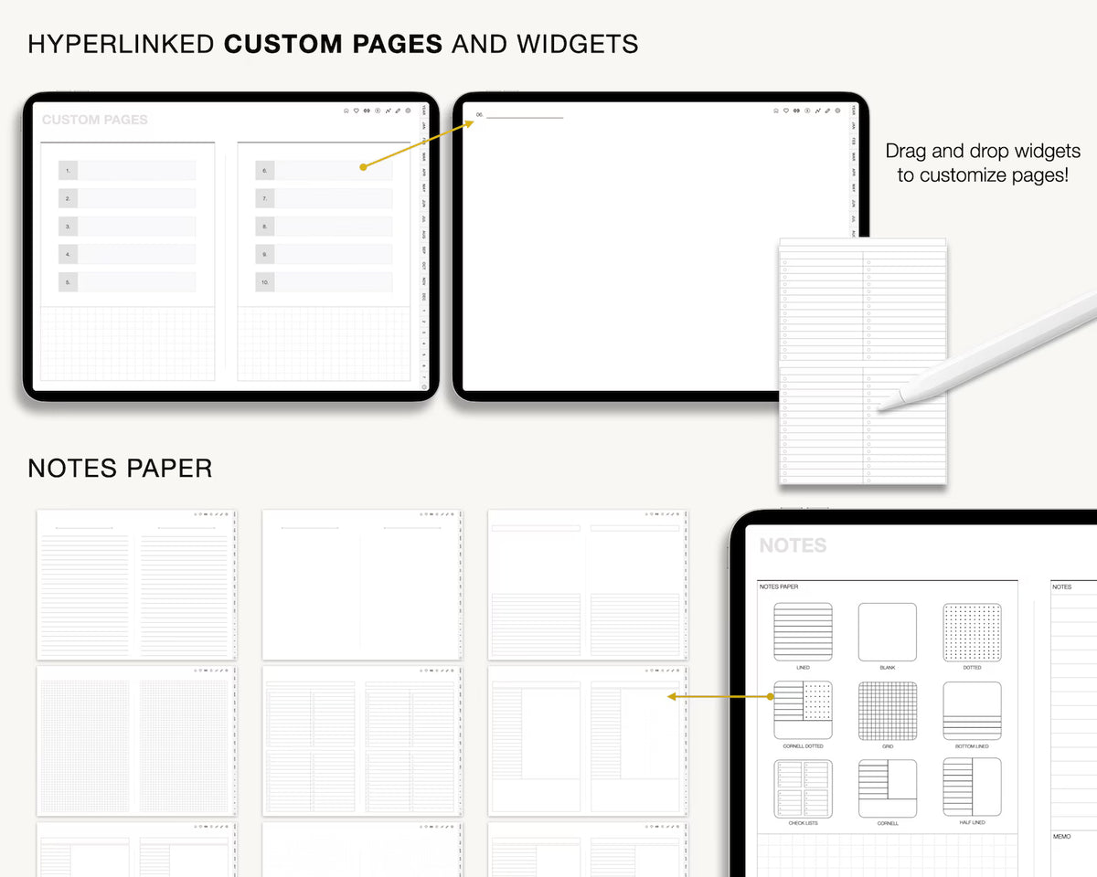 Digital planner, Goodnotes planner, iPad planner, Notability planner, Dated digital planner, Digital calendar