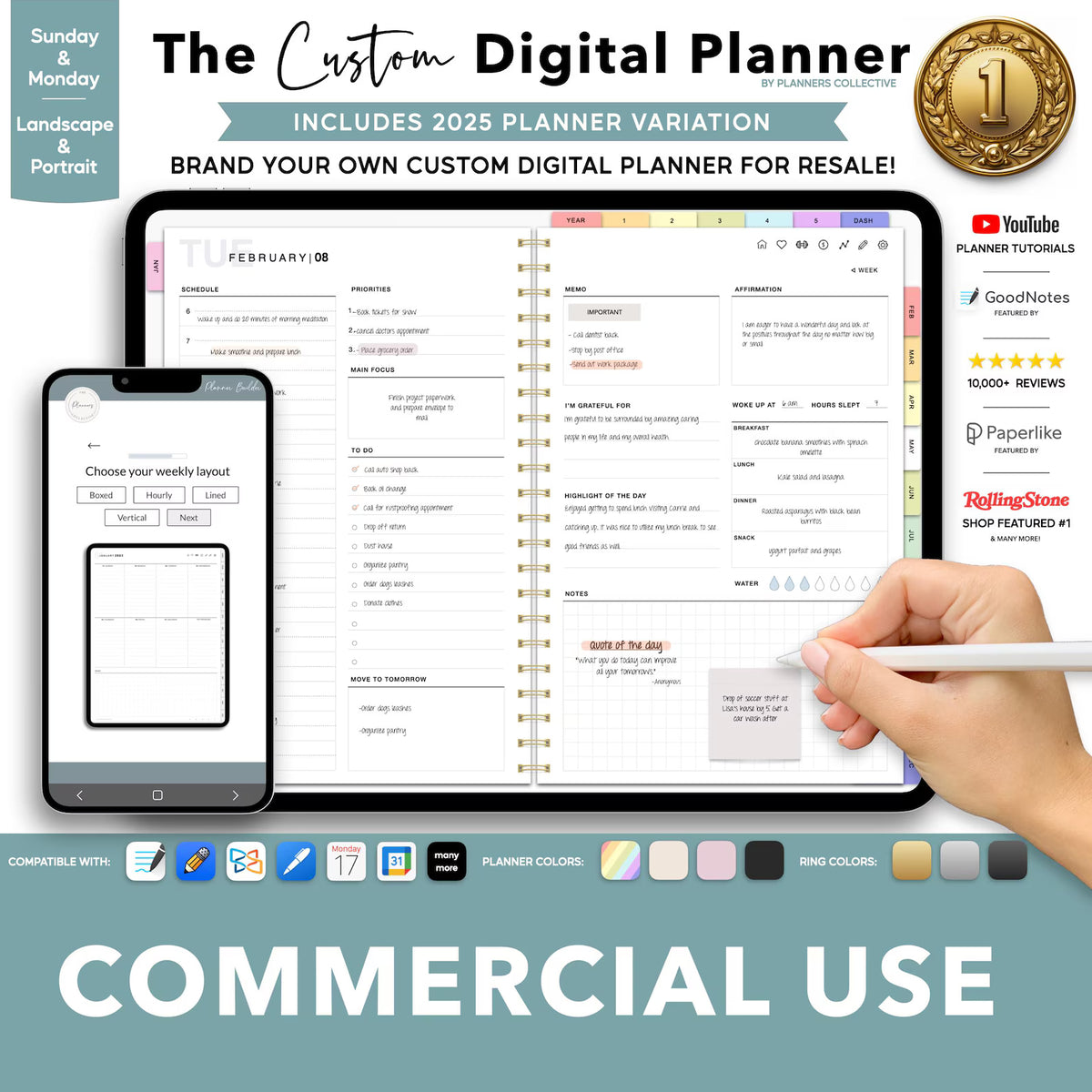 Commercial License - 1 Rebranded Planner Variation From The Ultimate Custom Planner