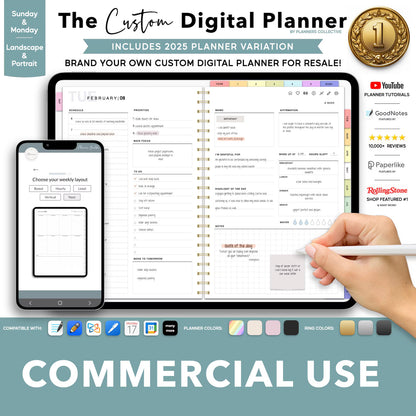 Commercial License - 1 Rebranded Planner Variation From The Ultimate Custom Planner
