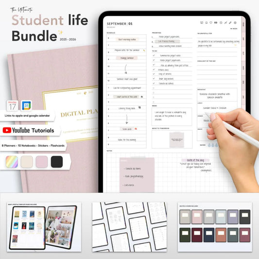 The Ultimate Student Life Bundle - GoodNotes - Notability - Apple & Google Calendar Integration